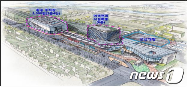 광주 송정역 주차타워 조감도 ⓒ News1