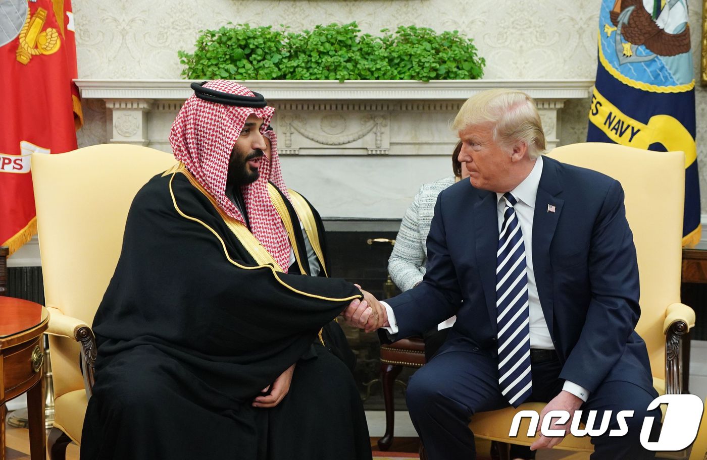 도널드 트럼프 미국 대통령과 무함마드 빈살만 사우디 왕세자. <자료 사진> ⓒ AFP=뉴스1 ⓒ News1 우동명 기자