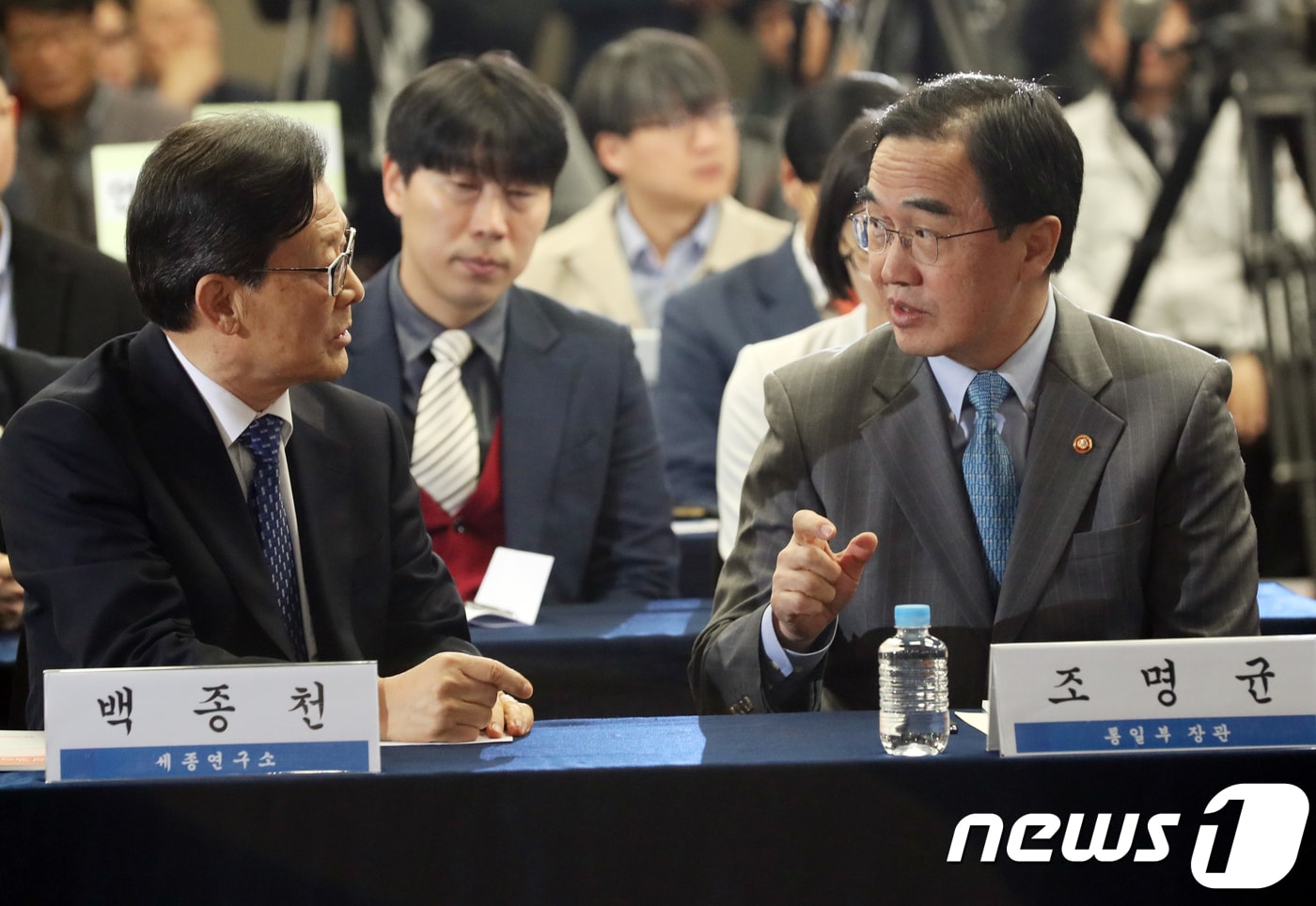 백종천 전 청와대 외교안보실장(왼쪽)과 조명균 전 청와대 안보비서관(오른쪽) ⓒ News1 송원영 기자