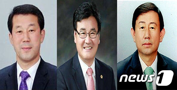 유영목-최명서-황석기 영월군수 후보 ⓒ News1