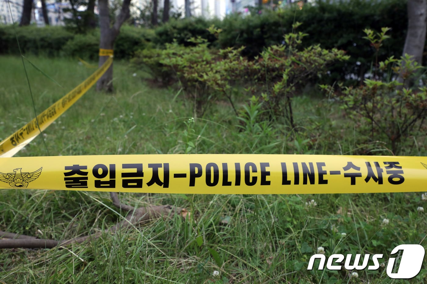 지난달 30일 광주에서 발생한 집단폭행 사건 현장에 폴리스 라인이 설치돼 있다.2018.5.22/뉴스1