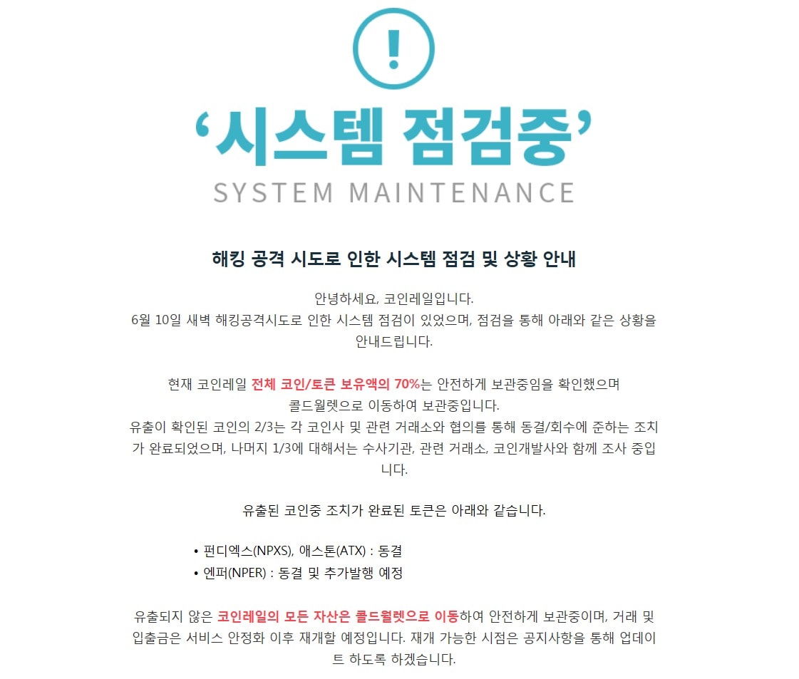 암호화폐 400억 털린 코인레일…부실관리가 사고 불렀다 - 뉴스1