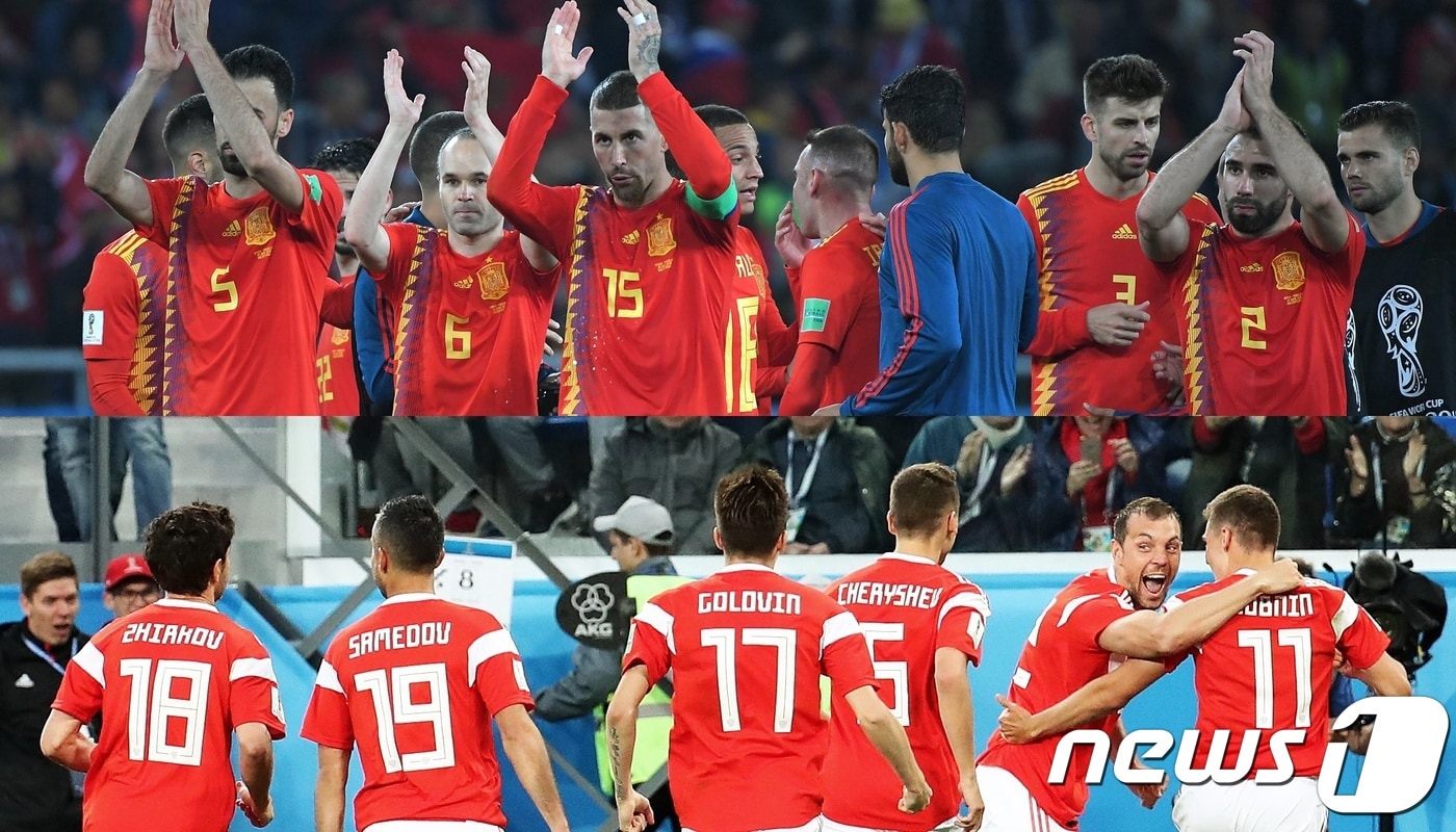 스페인(위쪽)과 러시아. ⓒ AFP=News1