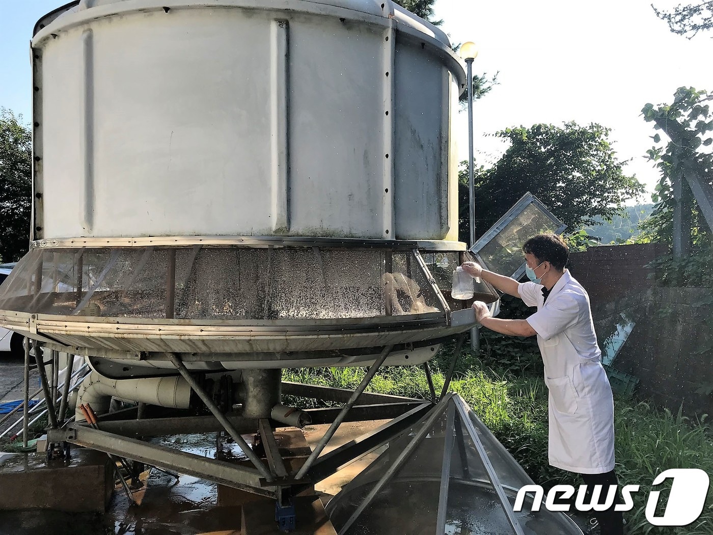 냉방기 레지오넬라균 검사.&#40;뉴스1/DB&#41; ⓒ News1 