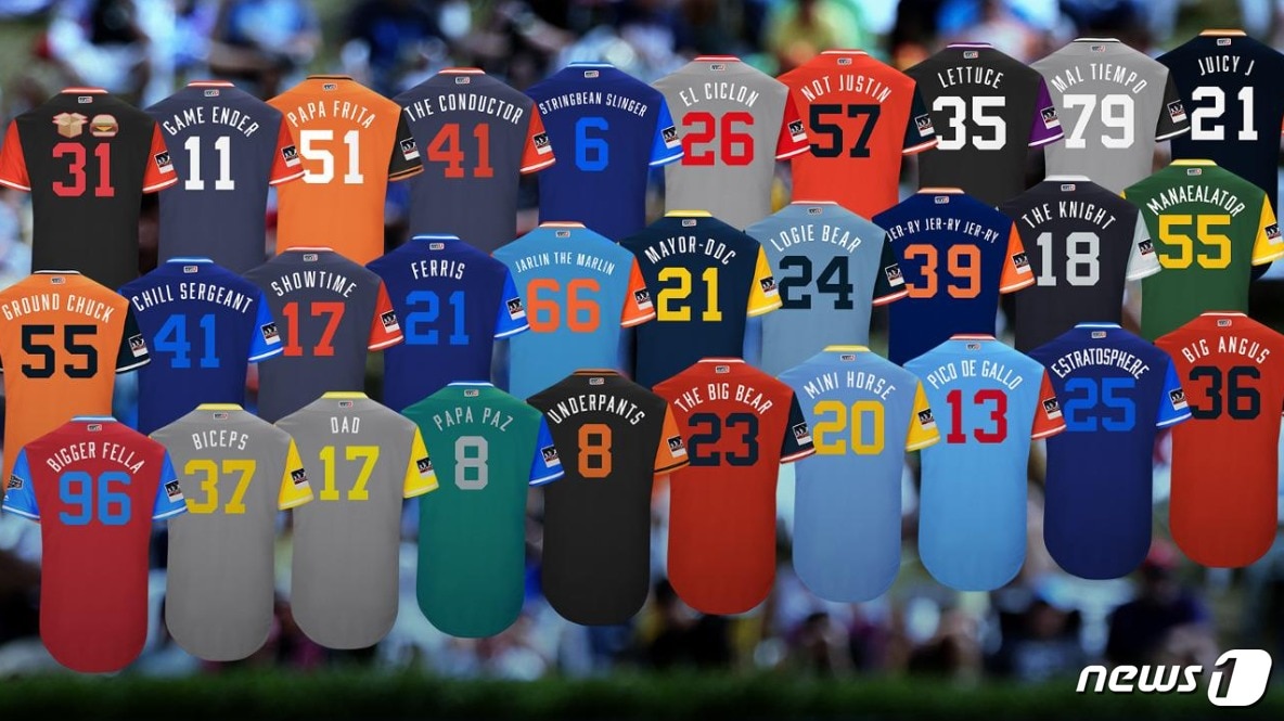 MLB 플레이어스 위켄드 유니폼.(MLB.com 캡처) ⓒ News1