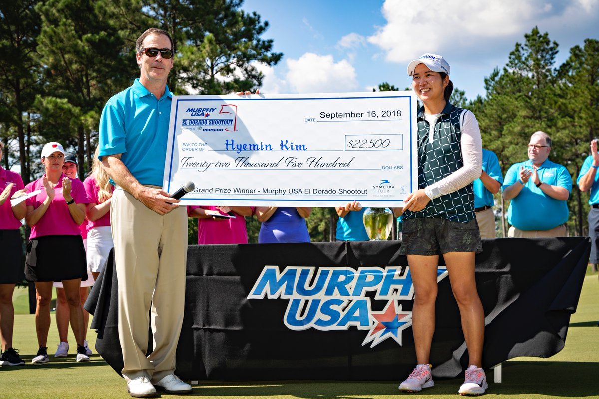 김혜민이 17일(한국시간) LPGA 2부투어 머피 USA 엘도라도 슛아웃에서 우승을 차지했다.(시메트라 투어 트위터 갈무리) ⓒ News1