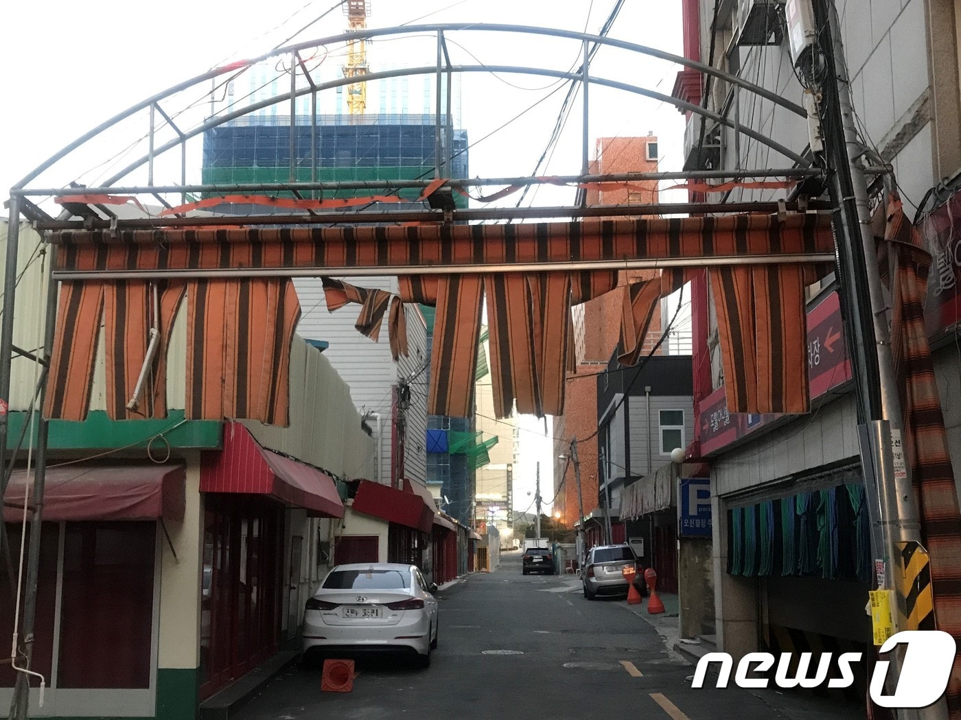 부산 해운대구 해운대해수욕장 앞에 있는 성매매집결지.ⓒ News1