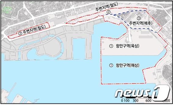 부산항 북항 2단계 항만재개발사업 대상구역(해양수산부 제공)ⓒ 뉴스1
