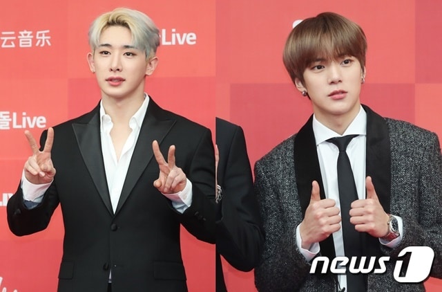 몬스타엑스 원호(왼쪽)와 민혁 ⓒ 뉴스1