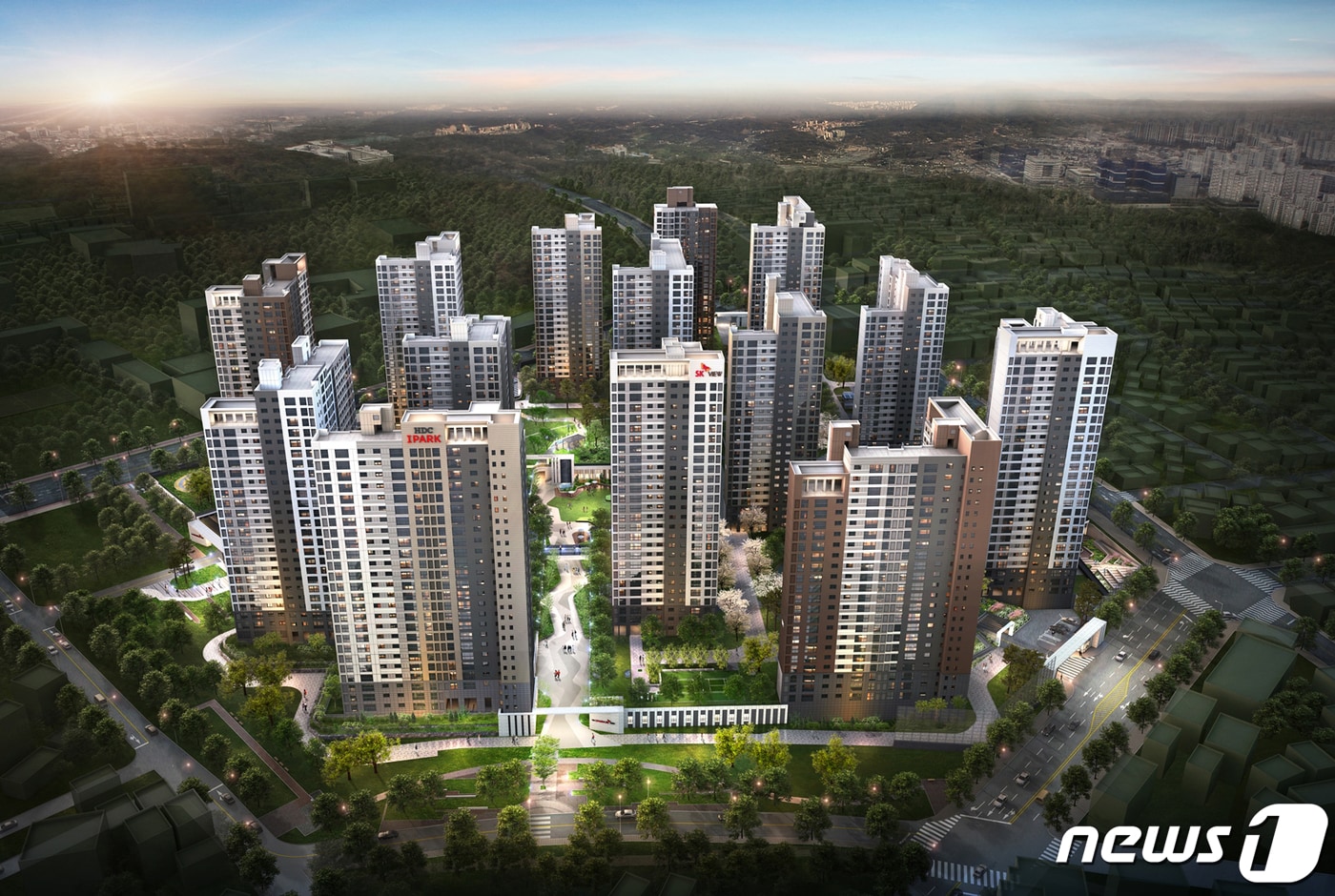 광주 계림 아이파크 SK뷰 반조감도.(SK제공)2019.12.13/뉴스1 ⓒ News1