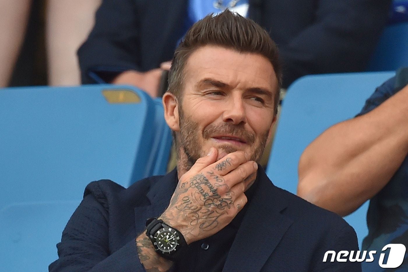   '메호 대전'에 참가한 베컴이 메시의 우위를 택했다. ⓒ AFP=뉴스1