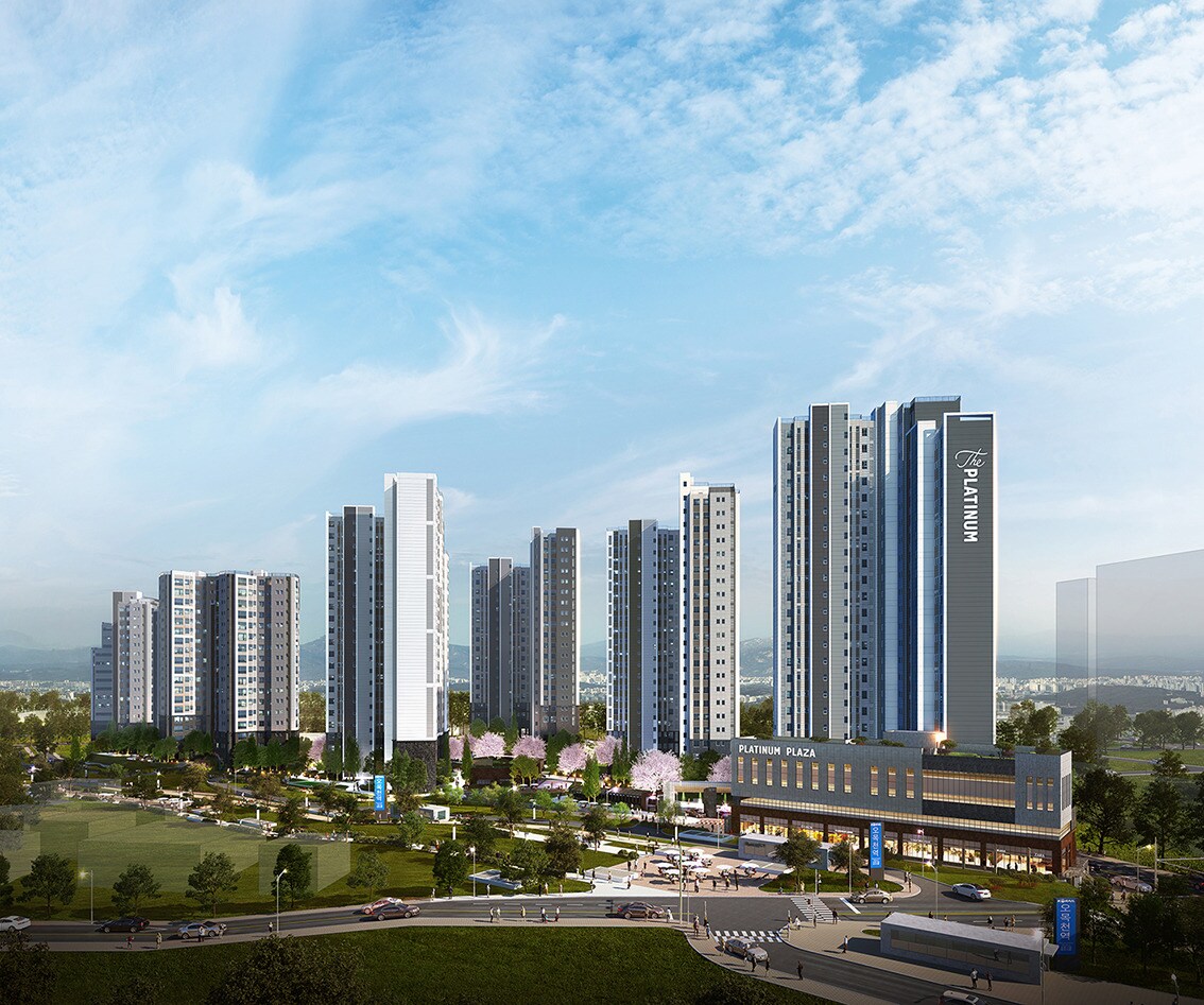 쌍용건설, 수원 '쌍용 더 플래티넘 오목천역' 6일 견본주택 개관 - 뉴스1