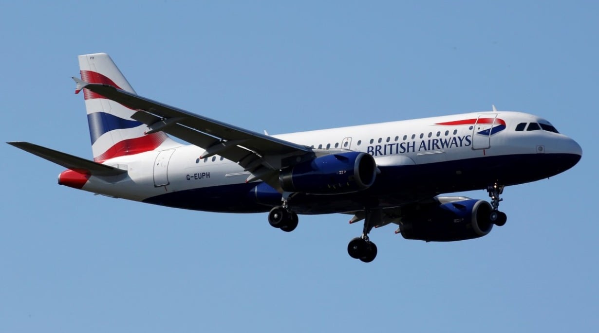 영국항공 비행기 - 회사 홈피 갈무리