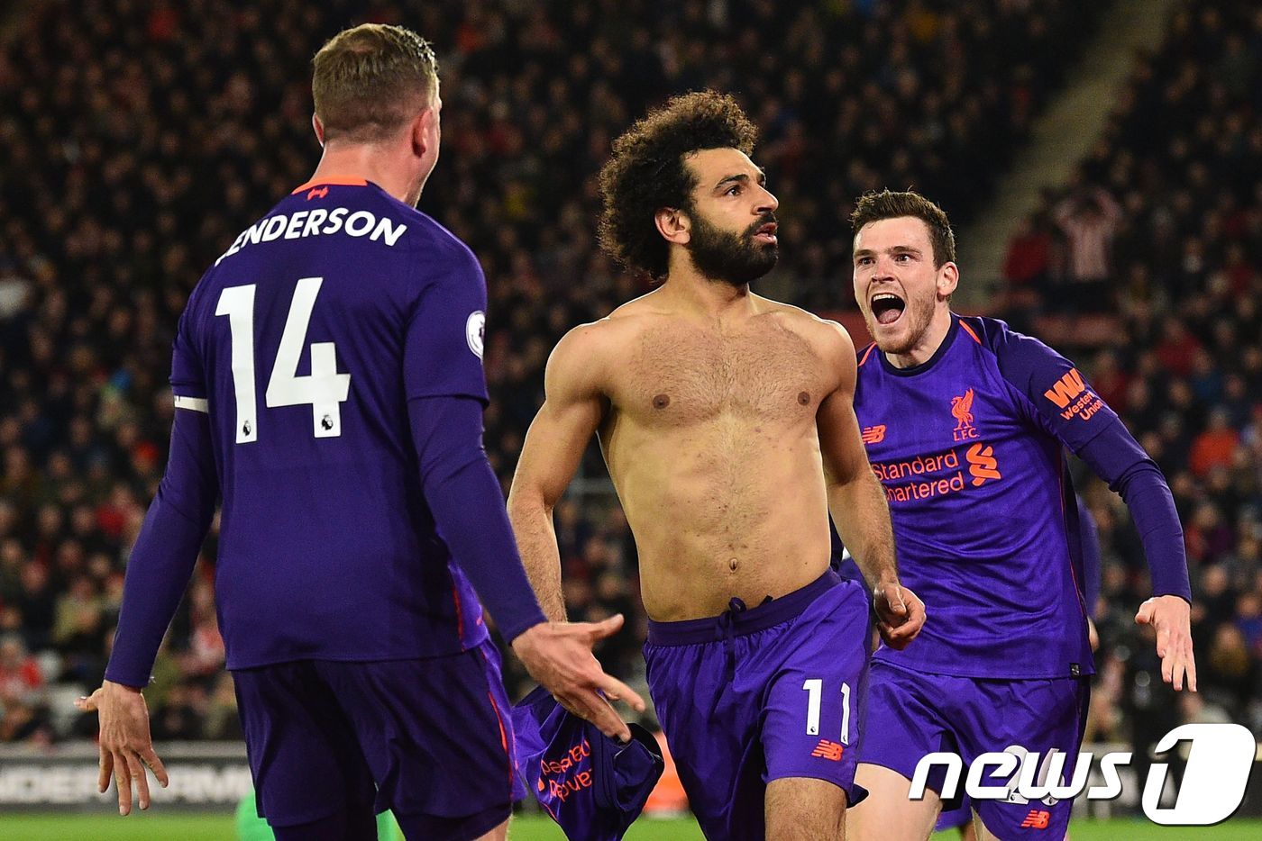 살라가 결승골을 터뜨린 리버풀이 사우샘프턴을 꺾고 선두 자리를 되찾았다. ⓒ AFP=뉴스1