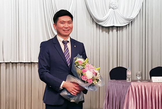 2019년 5월 31일 대한탁구협회장 보궐선거에서 당선된 유승민 신임 대한탁구협회장(IOC 선수위원).  당시 37세로 대한체육회 산하 스포츠단체장 중 최연소였다. ⓒ News1 