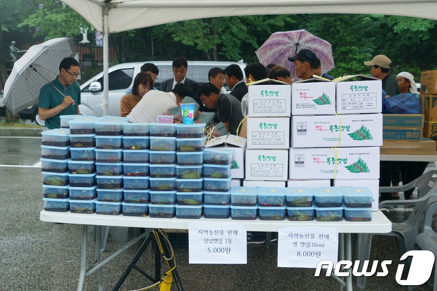 2018년 열린 ‘제4회 향수옥천 깻잎축제’ 모습ⓒ 뉴스1