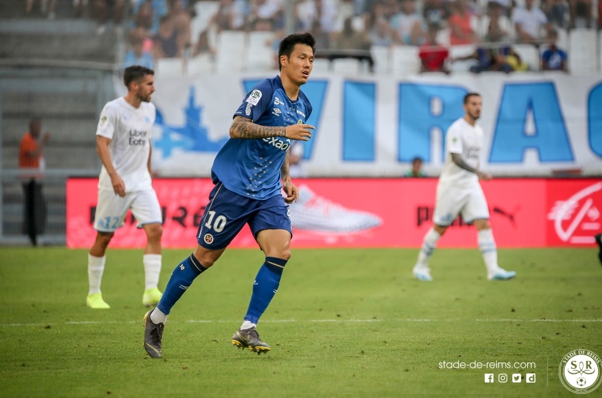 스타드 드 랭스에서 뛰고 있는 석현준. (랭스 홈페이지 캡처)  ⓒ뉴스1