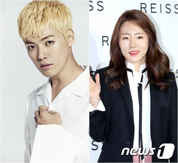 강남(왼쪽, 디모스트엔터테인먼트), 이상화 ⓒ 뉴스1