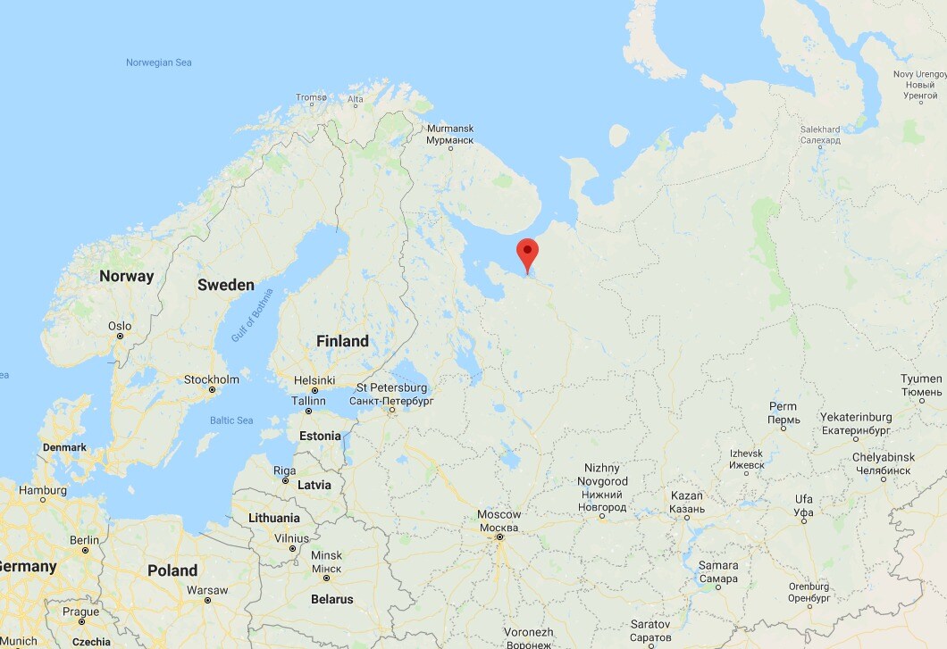 러시아 북부도시 세베로드빈스크 위치.(출처 = 구글맵) ⓒ 뉴스1