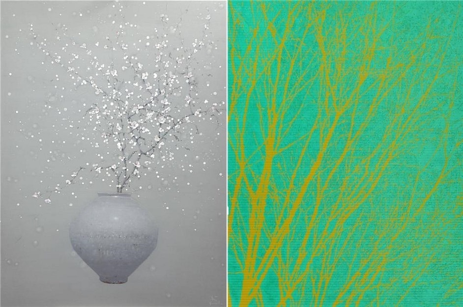 안광식 'Nature-diary Oil', 장희진 'slow pigment Acrylic gouache'.(슈페리어갤러리 제공)ⓒ 뉴스1
