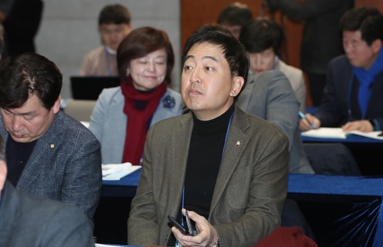 지난 1월 22일 서울 용산구 백범김구기념관에서 열린 더불어민주당 제21대 총선 입후보자 교육연수에 참석한 금태섭 의원..  ⓒ News1 허경 기자