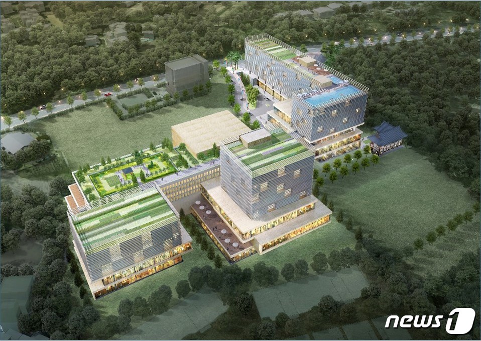 평택 캠프 험프리스(K-6) 미군기지 인근에 들어설 글로벌 브랜드 5성급 호텔 조감도(평택시 제공) ⓒ 뉴스1