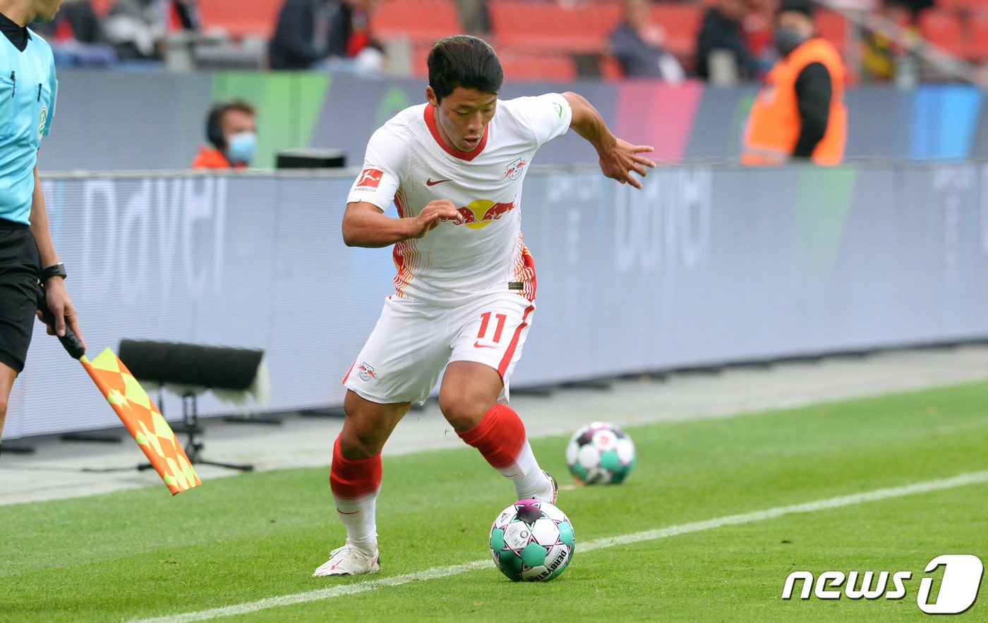 독일 분데스리가 라이프치히에서 뛰는 황희찬. ⓒ AFP=뉴스1