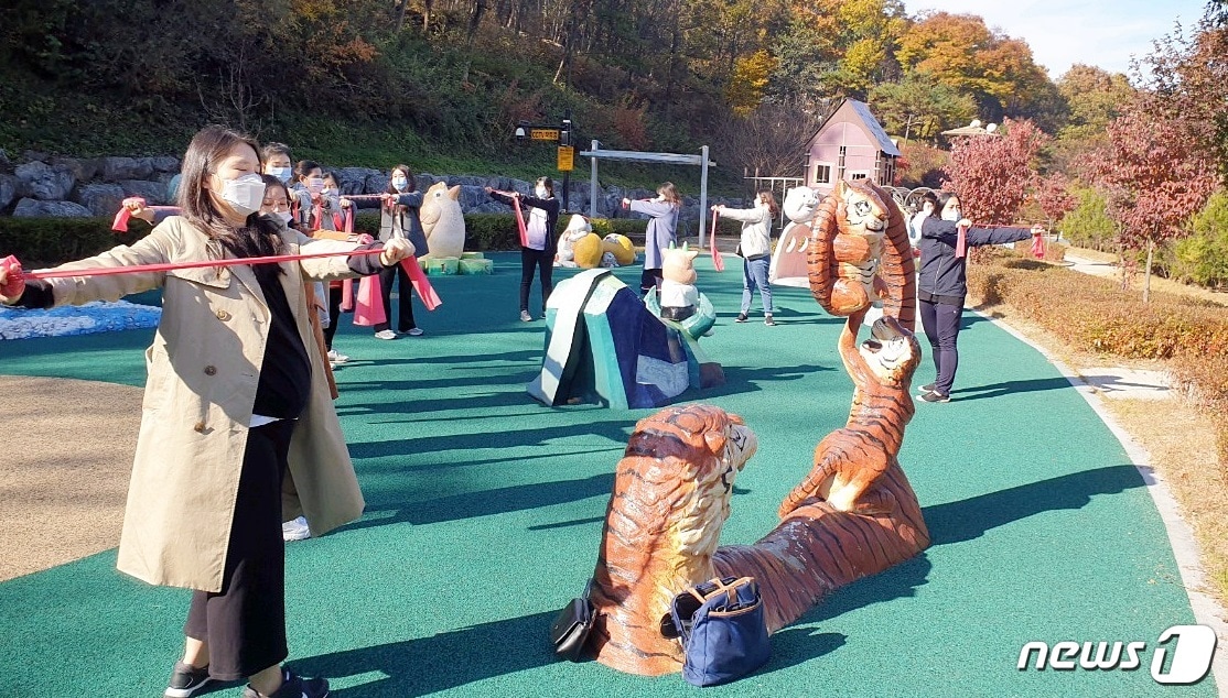 괴산 성불산 휴양단지 숲 태교교실.(괴산군 제공)ⓒ 뉴스1