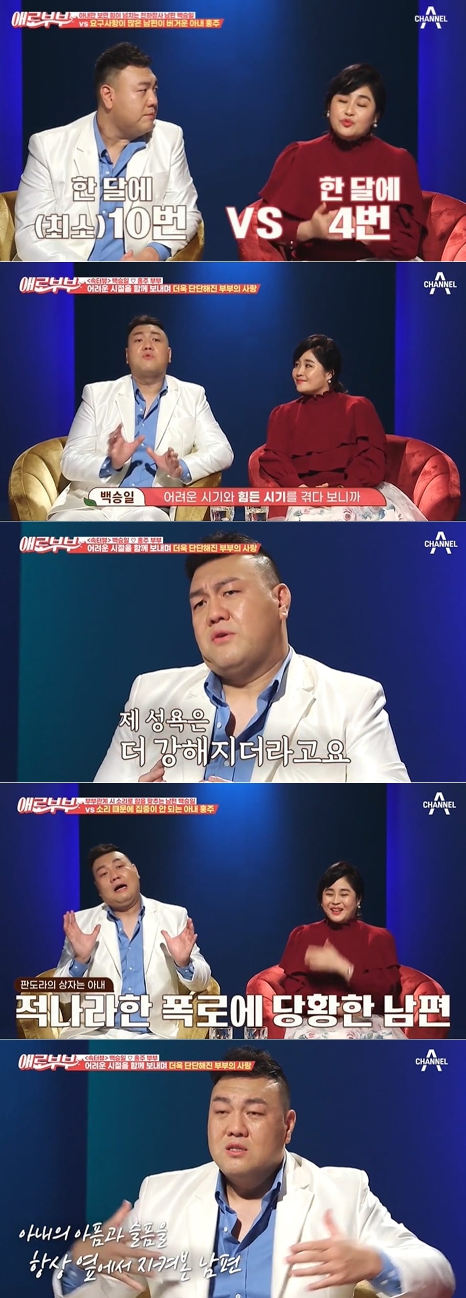 채널A 예능 프로그램 '다시 뜨거워지고 싶은 애로부부' 방송화면 갈무리 ⓒ 뉴스1