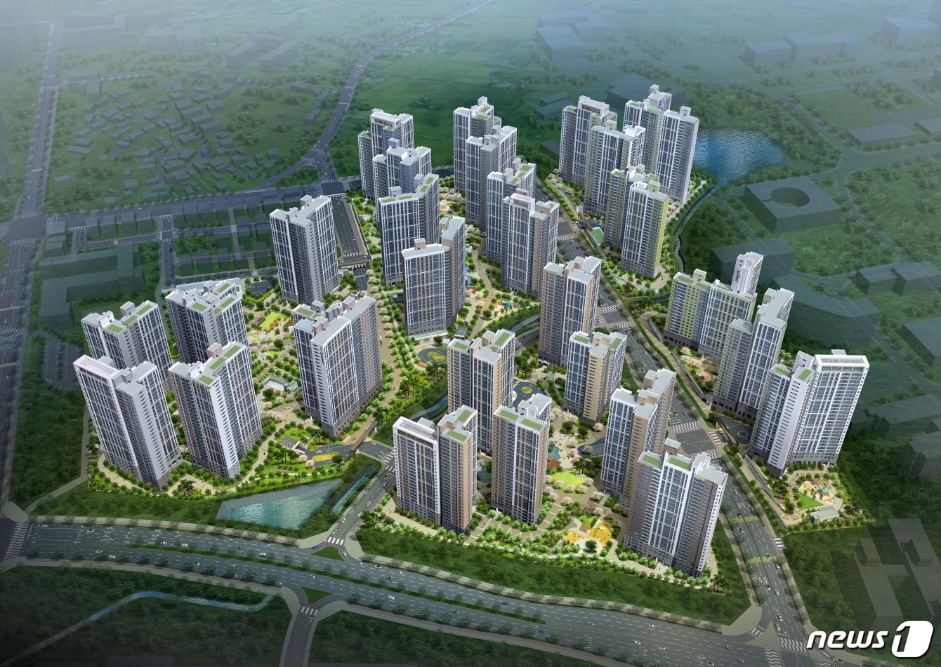 충남 아산 '호반써밋 그랜드마크' 견본주택 공개…본격 분양 돌입 - 뉴스1