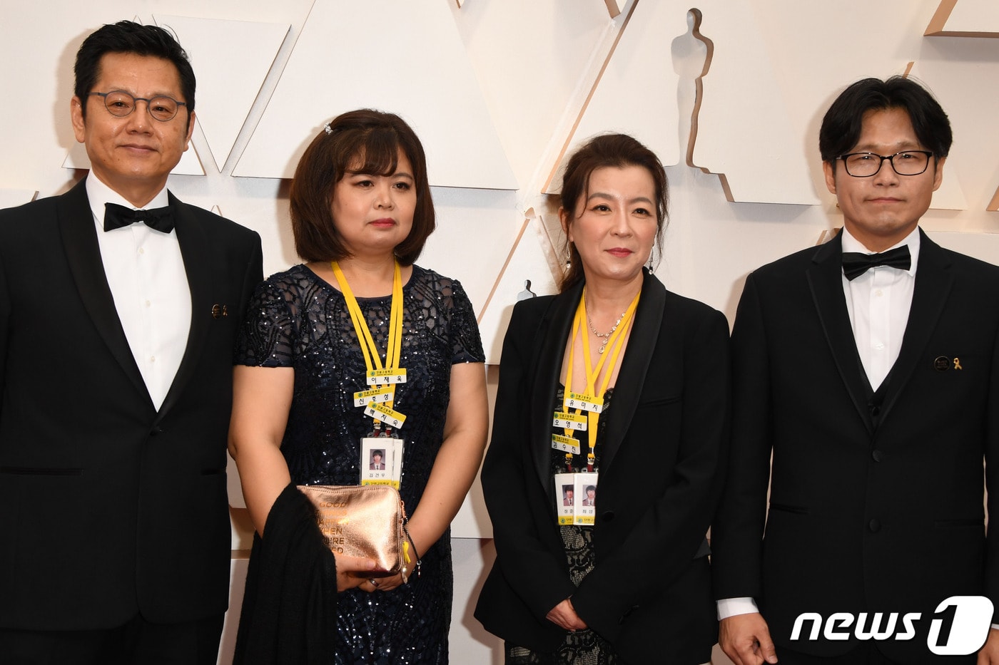 제92회 아카데미 시상식 레드카펫에 선 '부재의 기억' 팀 ⓒ AFP=뉴스1