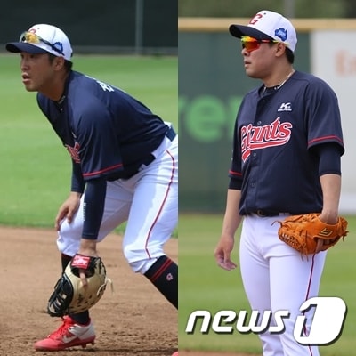 롯데 자이언츠 전준우(왼쪽)와 안치홍, (롯데 자이언츠 제공) ⓒ 뉴스1