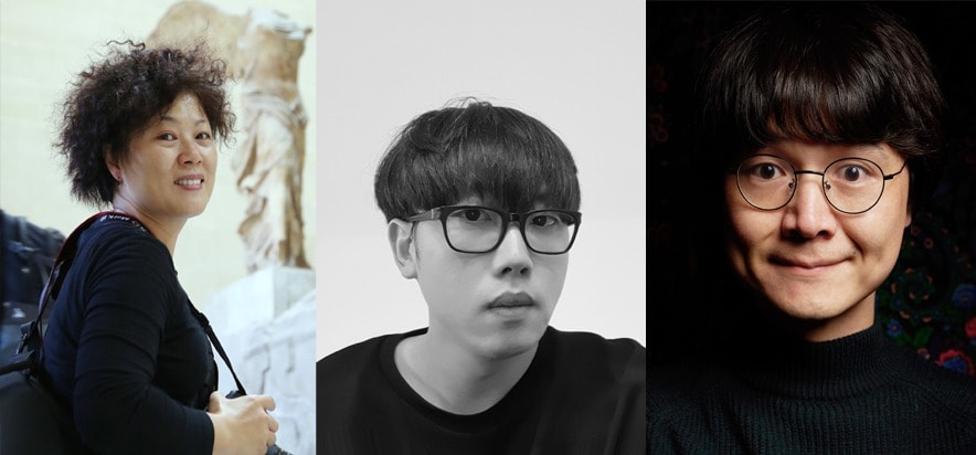 제 11회 일우사진상 수상자. 왼쪽부터 임안나 작가, 안종현 작가, 김석진 작가. (한진그룹 제공) /뉴스1