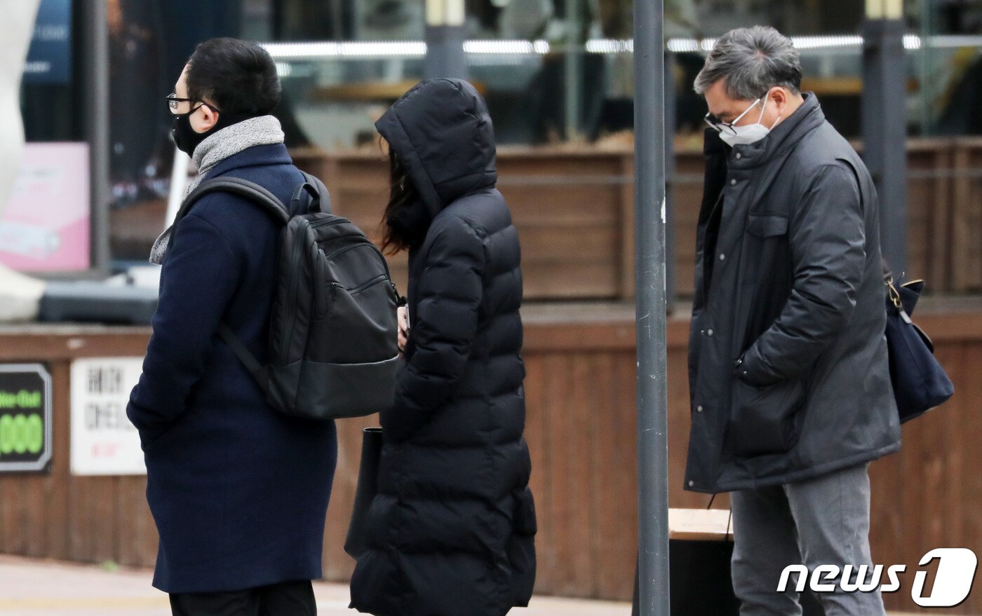 강풍 속 거리. ⓒ News1 