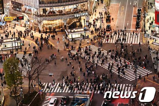 도쿄 번화가 시부야 거리. ⓒ AFP=뉴스1