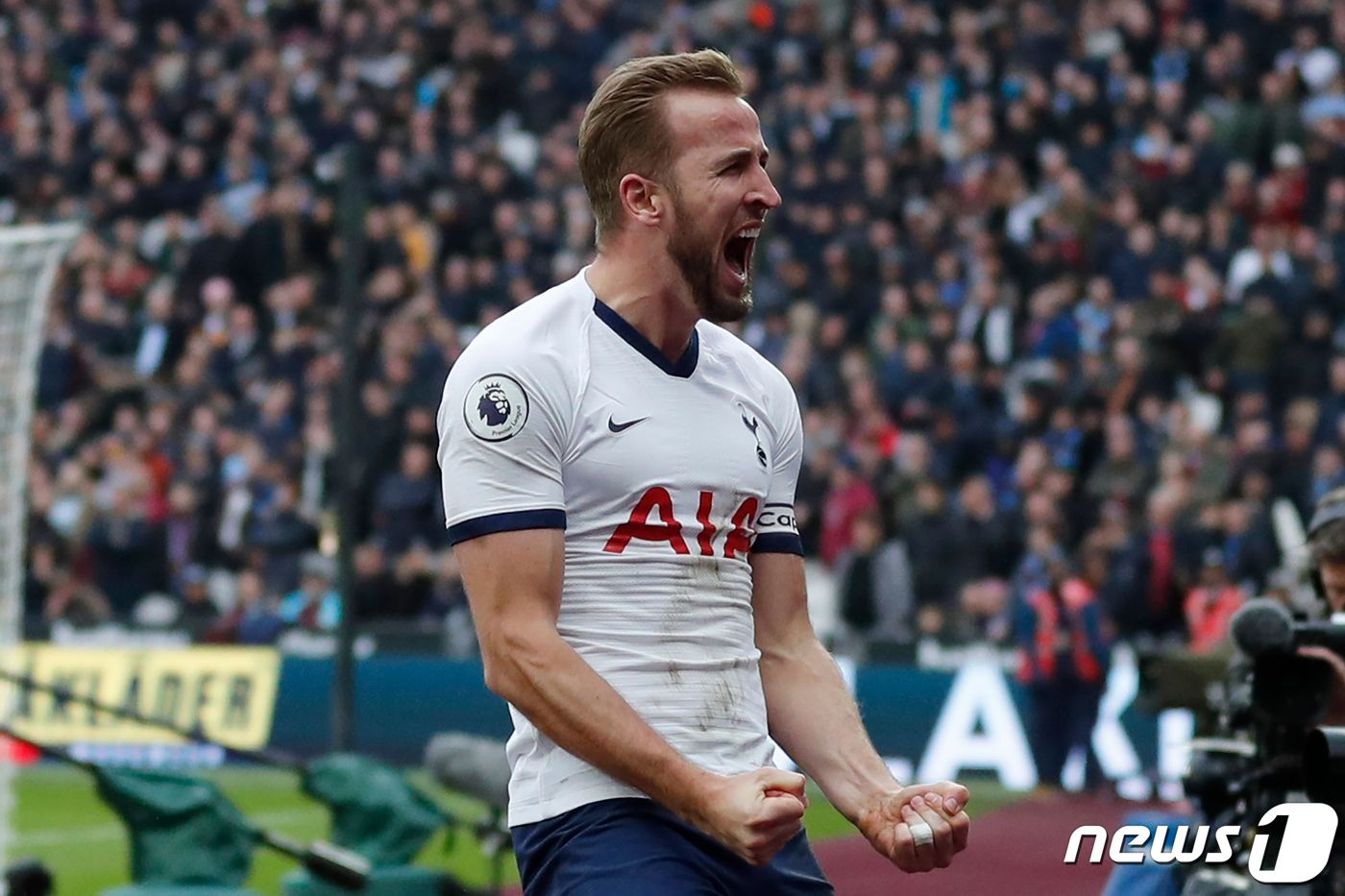 토트넘의 간판 스트라이커 해리 케인이 야망을 숨기지 않았다. 우승이 어렵다면 팀을 떠날 수 있다고 암시했다. ⓒ AFP=뉴스1