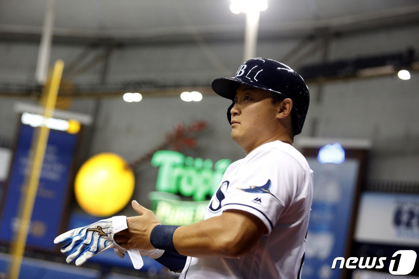 2016년 탬파베이 레이스 시절 행크 콩거 코치. ⓒ AFP=뉴스1