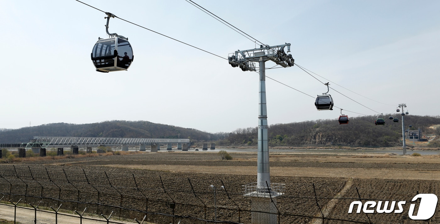 경기 파주 임진각 평화 곤돌라. 2020.4.6 ⓒ 뉴스1 안은나 기자