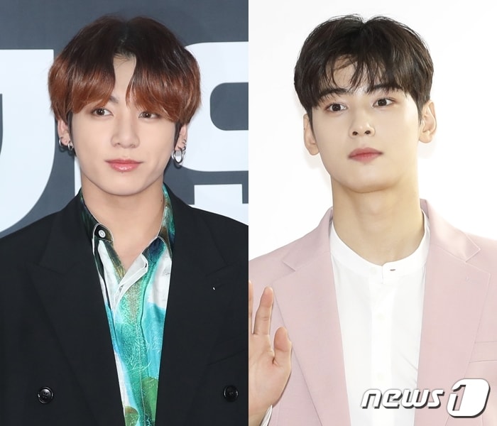 방탄소년단 정국(왼쪽)과 차은우 ⓒ 뉴스1 DB