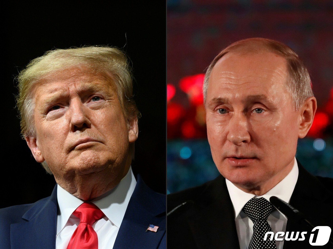 도널드 트럼프 미국 대통령(왼쪽)과 블라디미르 푸틴 러시아 대통령 ⓒ AFP=뉴스1