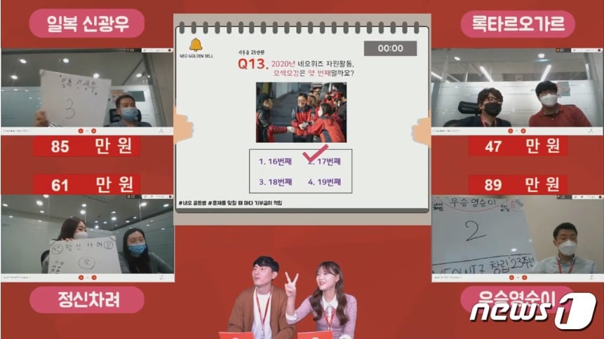 네오위즈가 창립 23주년을 맞아 유튜브 채널을 통해 기념 행사를 진행했다. (네오위즈홀딩스 제공) ⓒ 뉴스1