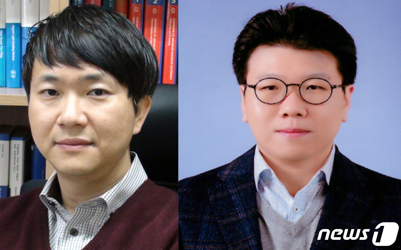 포스텍 연구팀이 대용량의 정보를 저장하고 빠른 속도로 정보를 처리할 수 있는 차세대 메모리 상용화에 길을 열었다. 왼쪽은 이번 연구를 주도한 이장식 포스텍 신소재공학과 교수와 이동화 첨단재료과학부 교수. (포스텍 제공)2020.6.29/ ⓒ 뉴스1