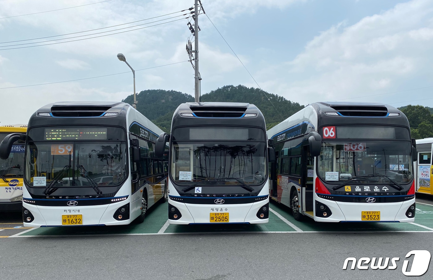 광주시 전기시내버스 모습. 뉴스1 DB