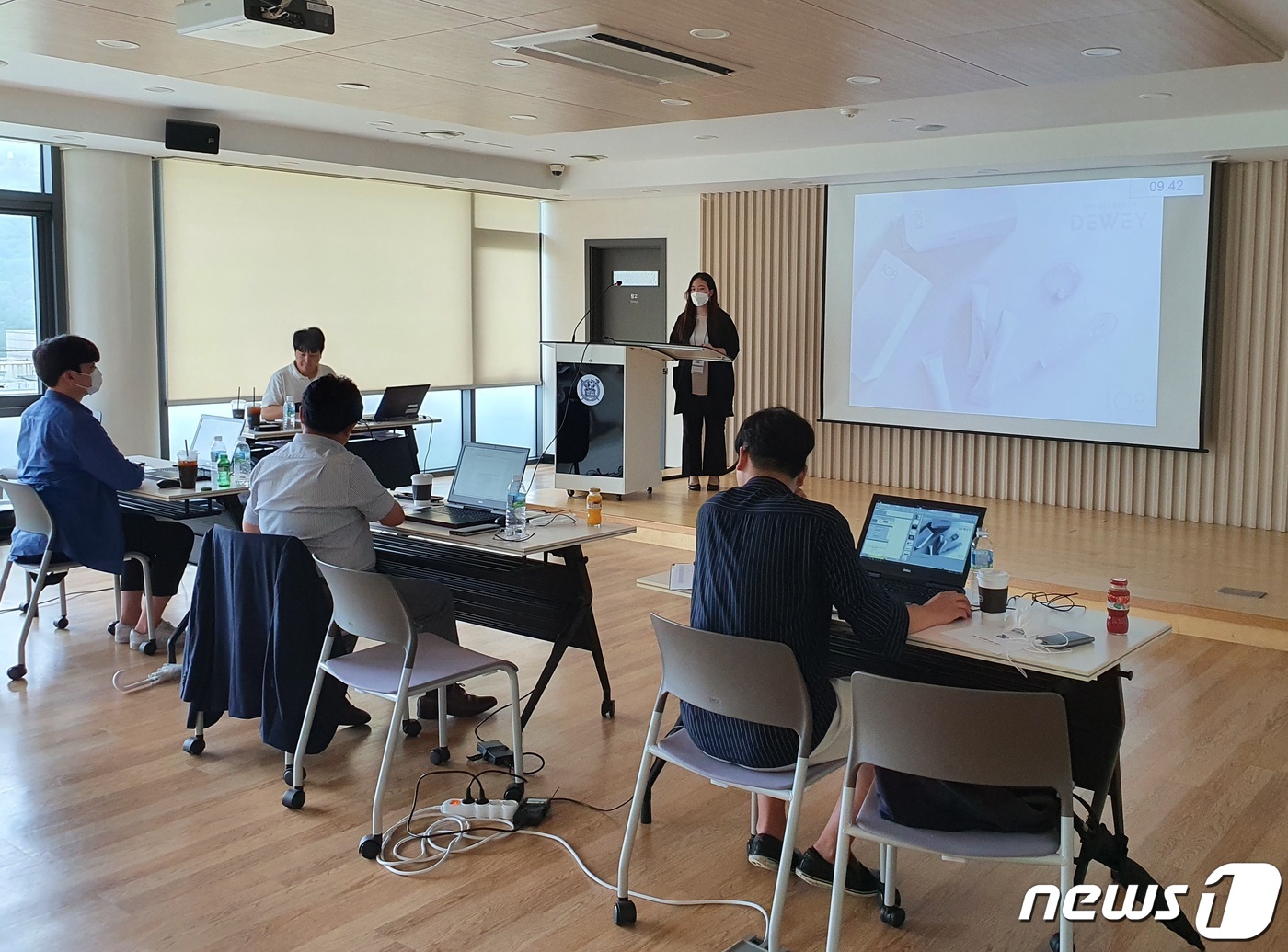 지난 8월 서울대학교에서 실시한 캠퍼스타운 입주기업 발표평가 모습.(관악구청 제공)/뉴스1ⓒ News1