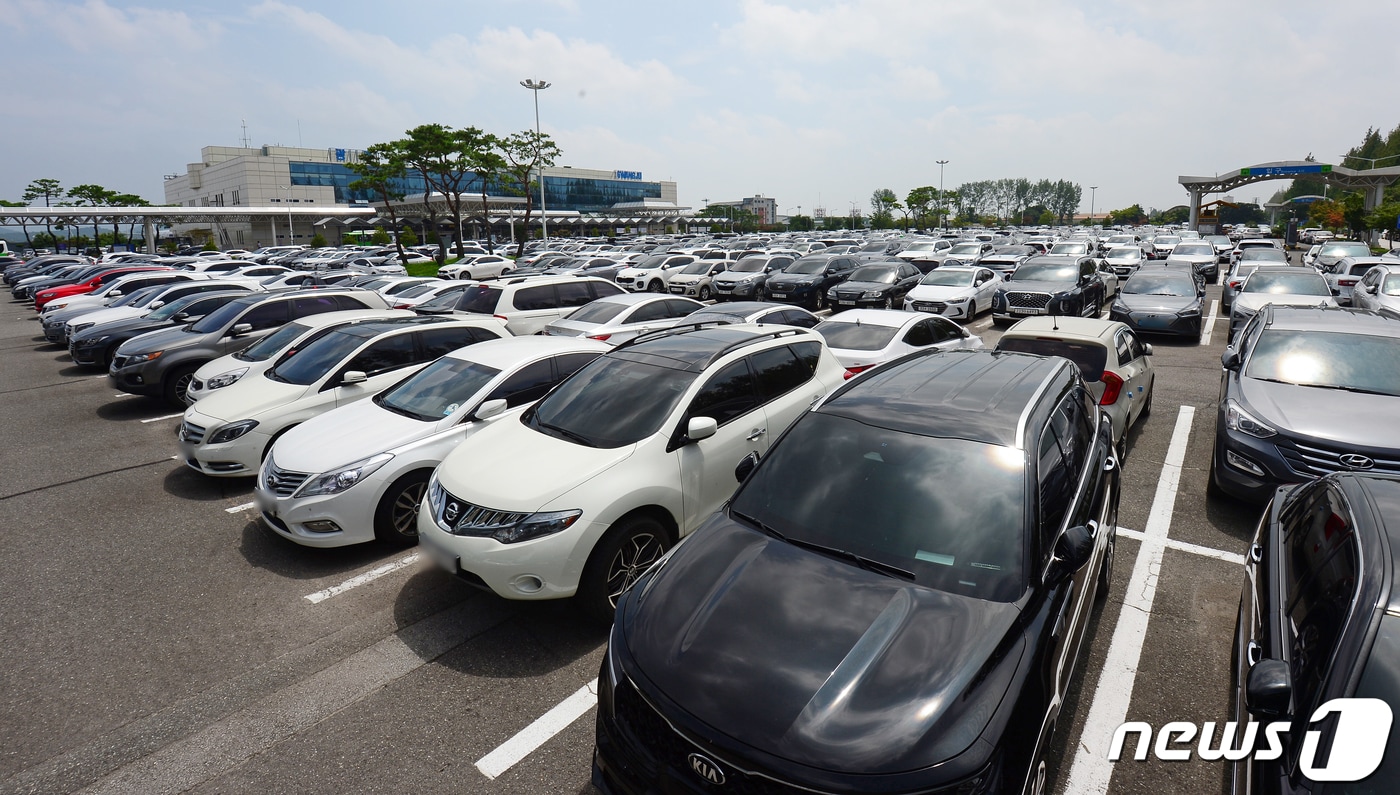 광주공항 주차장. 2020.8.4 ⓒ 뉴스1