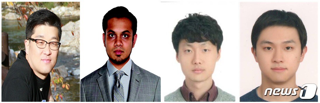 왼쪽부터 이종수 교수, Kiramage Chathuranga, 김태환, 이현철 학생 ⓒ 뉴스1