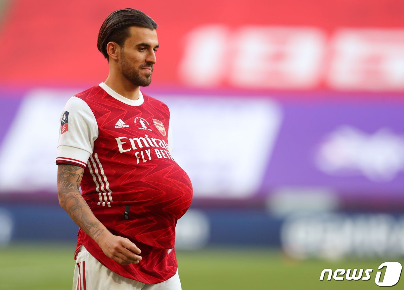 2020-21시즌에도 아스널에서 뛰는 다니 세바요스. ⓒ AFP=뉴스1