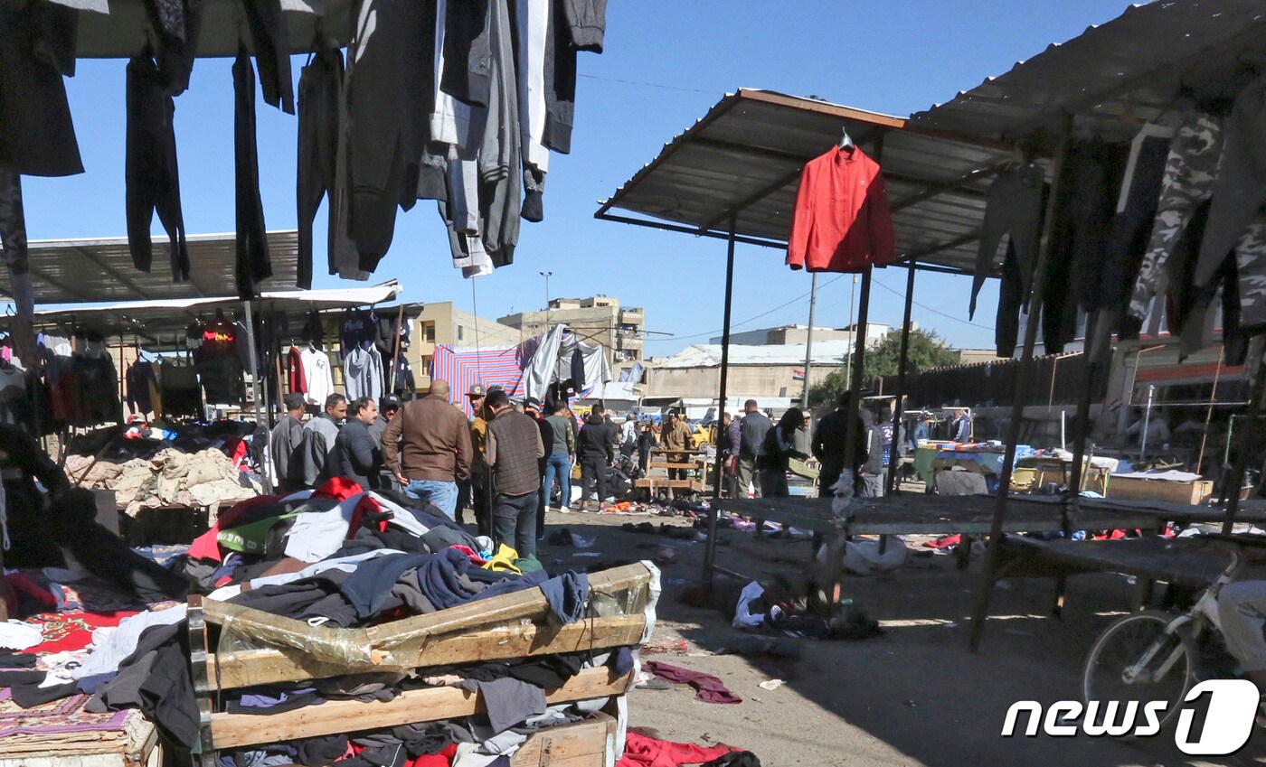 이라크 수도 바그다드의 폭탄 테러 현장 ⓒ AFP=뉴스1