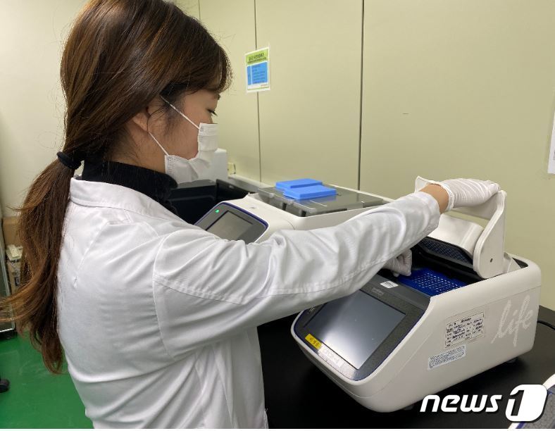 전남보건환경연구원 연구원들이 감염병에 대한 검사를 진행하고 있는 모습.(전남도 제공) 2020.1.3 /뉴스1 ⓒ News1 전원 기자