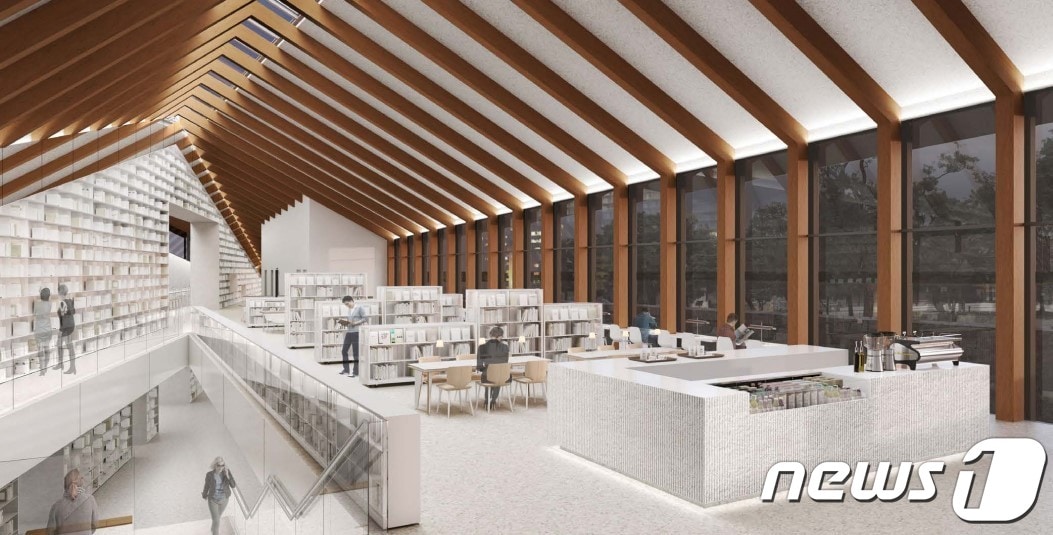 전북 고창복합문화도서관이 통합설계(토목·조경·설비 등)를 모두 마무리하고 내년 3월 착공에 들어간다.  도서관 내부시설 조감도.   ⓒ 뉴스1